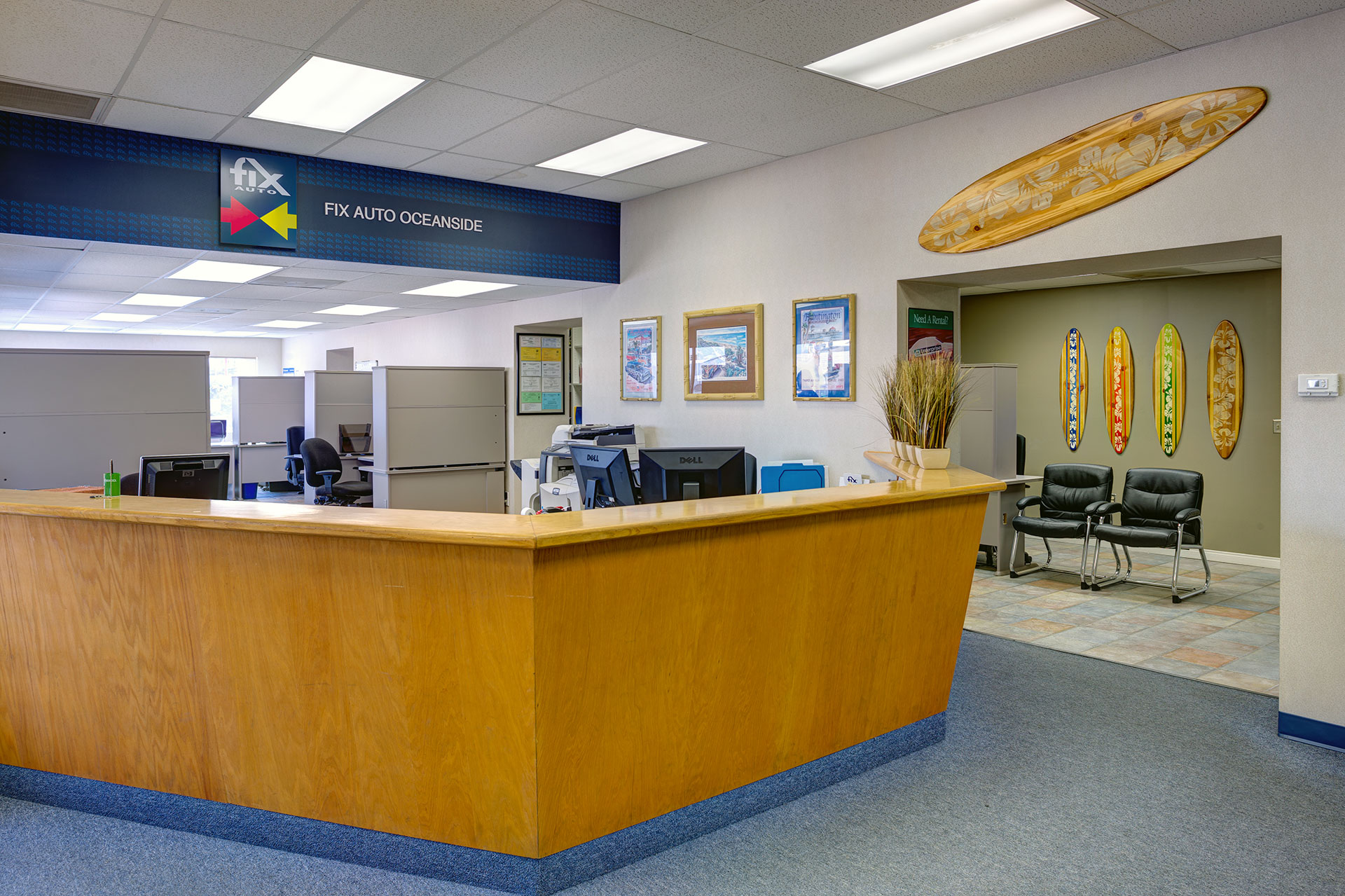 Fix Auto Oceanside Collision Repair Lobby and Front Desk