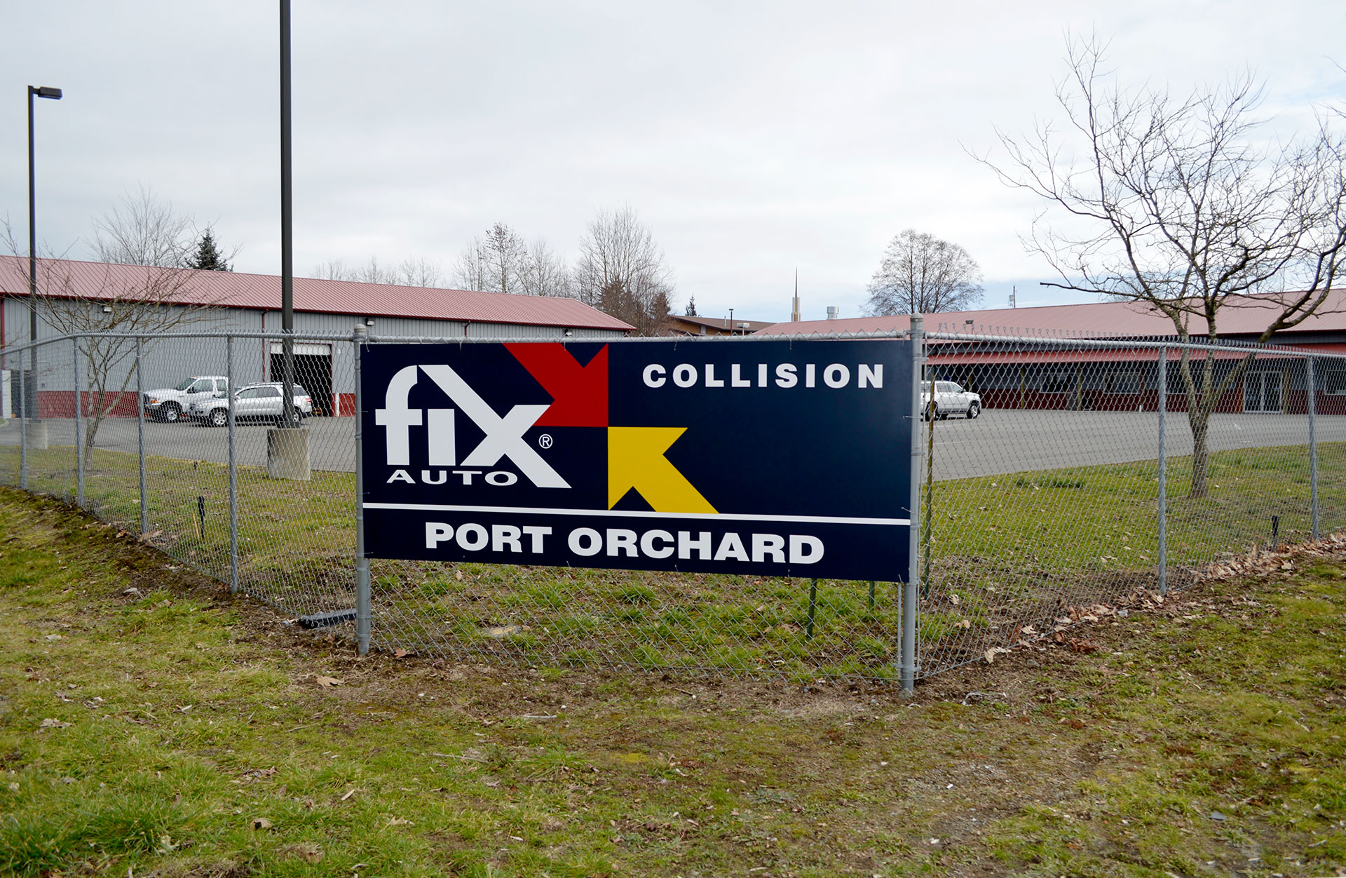 Fix Auto Port Orchard Auto Body Shop Sign and Building Exterior